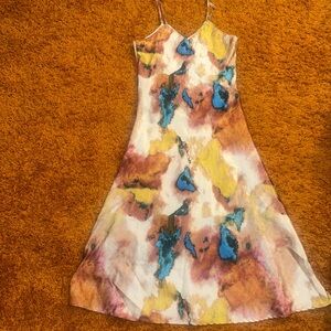 Size L satin Summer/Fall dress.
